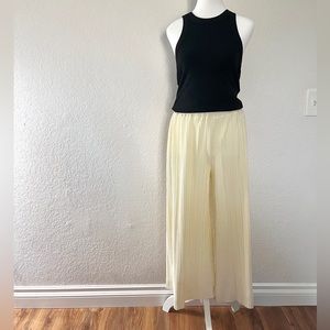 Mango flowing relaxed wide leg pants